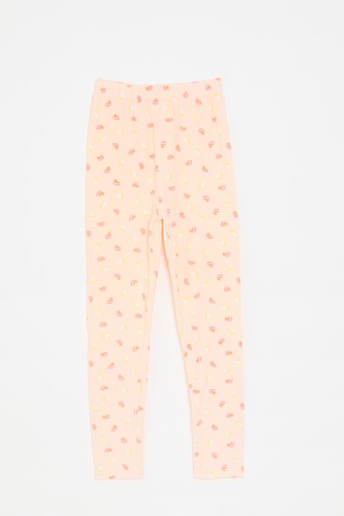 Printed leggings - pale peach