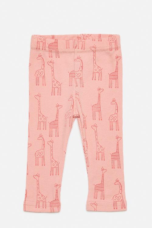 Leggings - pink/giraffes