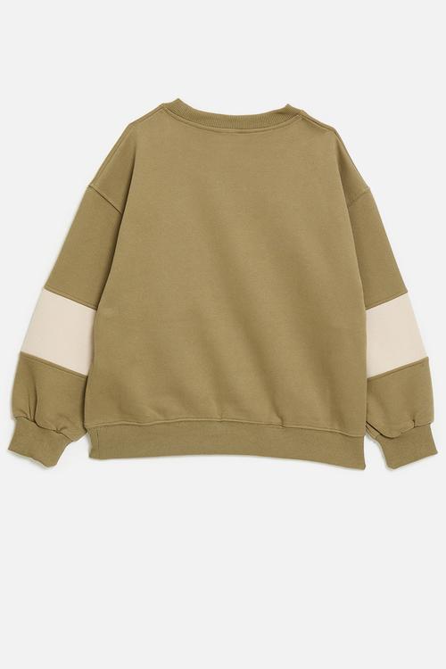 Colour block sweatshirt - wheat brown/beige