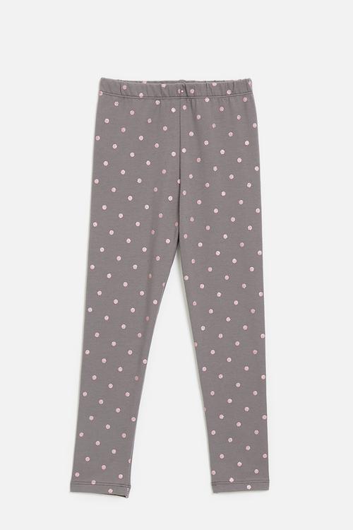 Printed legging - brown/pink stars