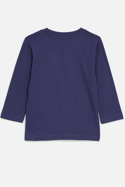 Printed t-shirt - navy/clouds
