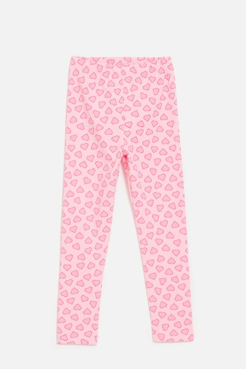 Printed leggings - pink/hearts