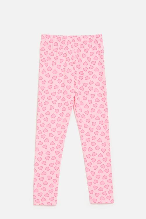Printed leggings - pink/hearts