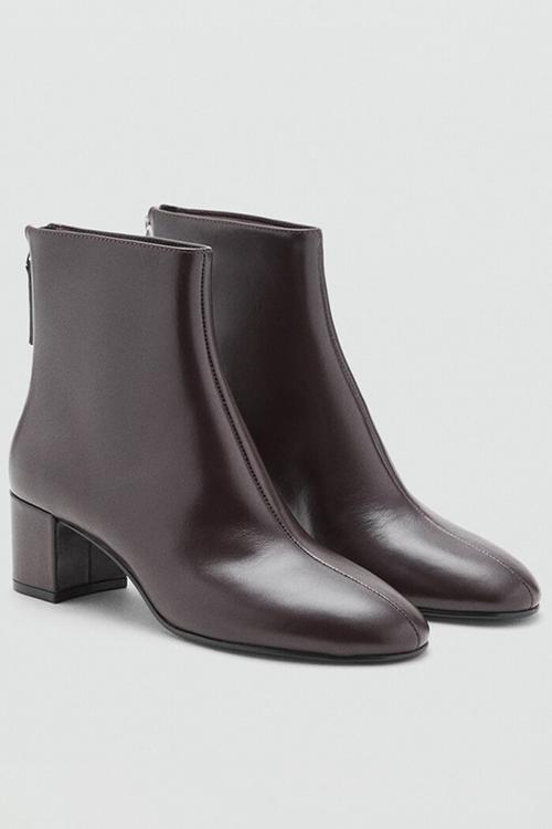 Claro leather boot - dark brown