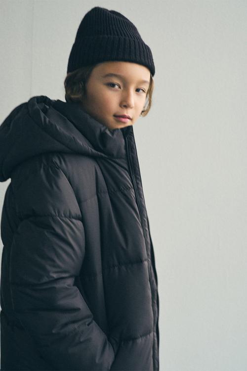 Puffer coat amerlong - black