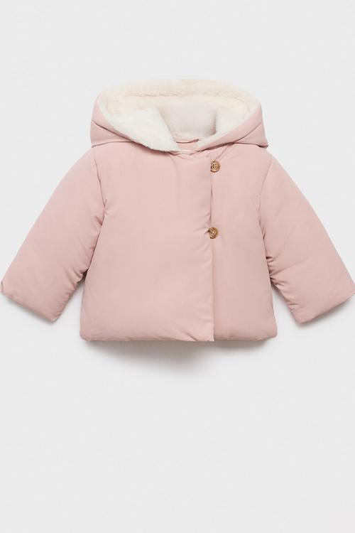 Puffer coat vichy1 - light pastel pink