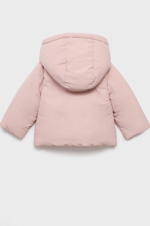 Puffer coat vichy1 - light pastel pink
