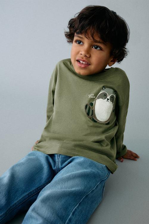 T-Shirt racoon - Beige/Khaki