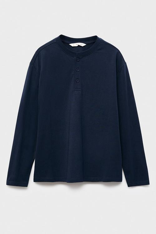 T-shirt henley1 - navy
