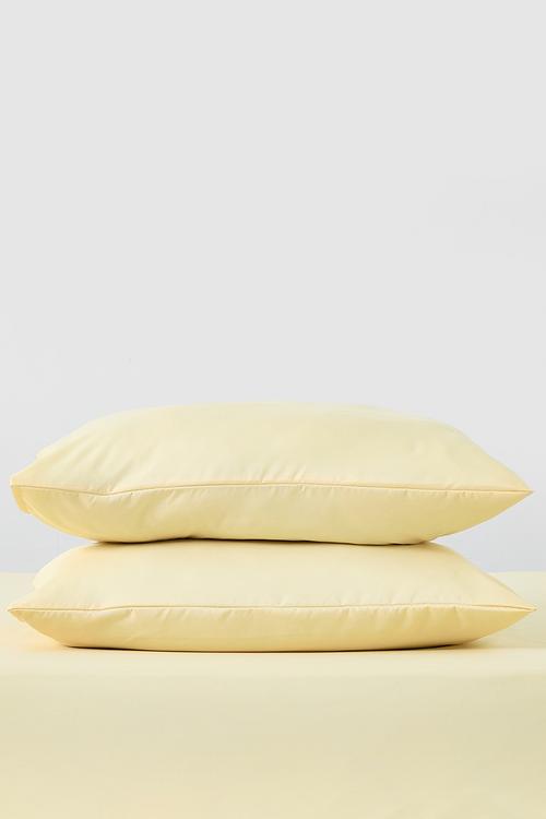 Recycled Microfibre Standard Pillowcase Set - Yellow