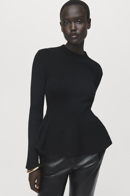 Sweater peplum - black