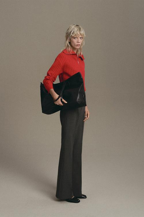Sweater ribraid - red