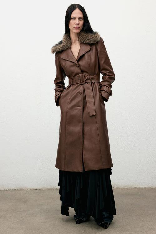 Coat fernanda - medium brown