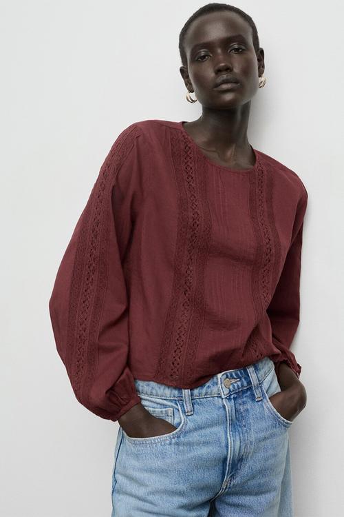 Blouse peony - dark red