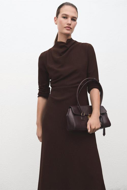 Dress caro - dark brown