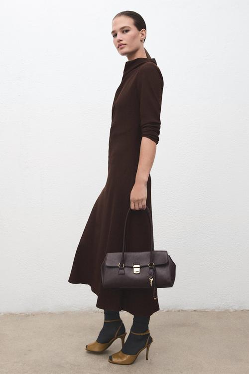 Dress caro - dark brown
