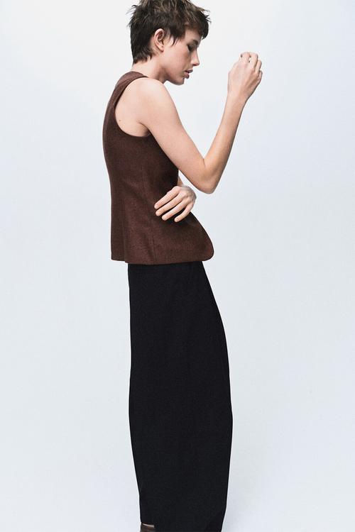 Waistcoat greta - dark beige