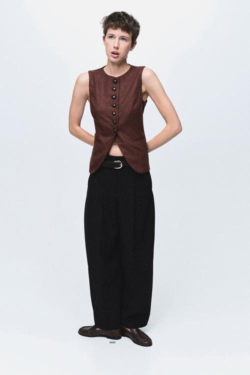 Waistcoat greta - dark beige