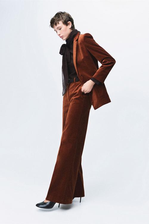 Trousers velveton - medium orange