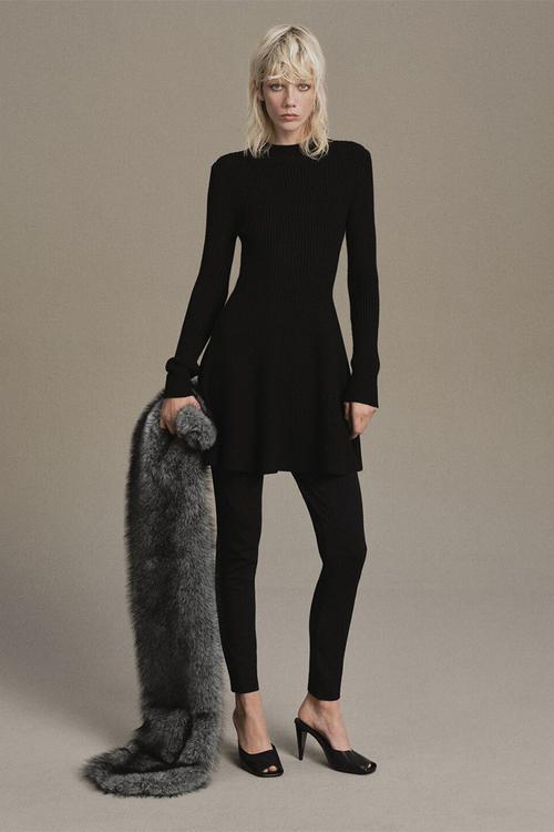 Dress peplum - black