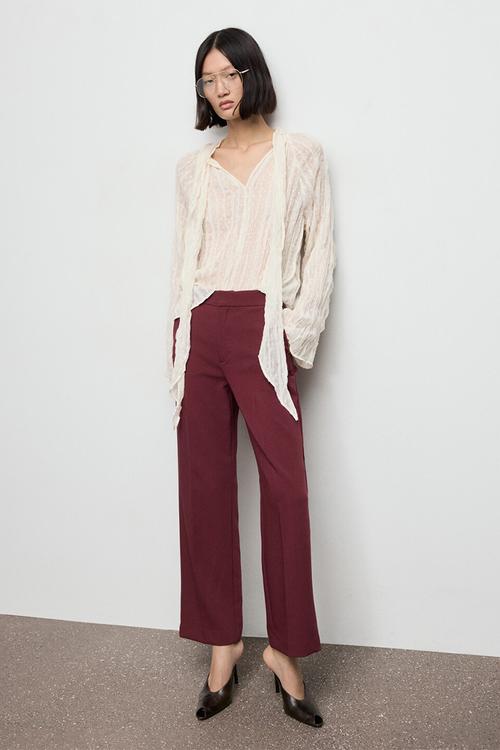 Trousers pol - dark red