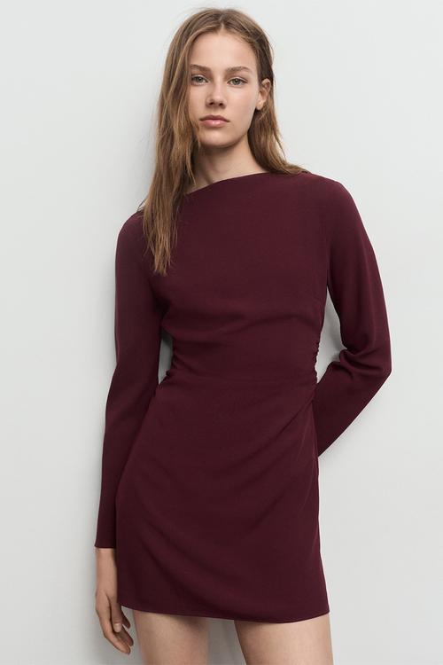 Dress saha - dark red