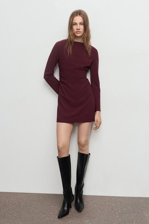 Dress saha - dark red