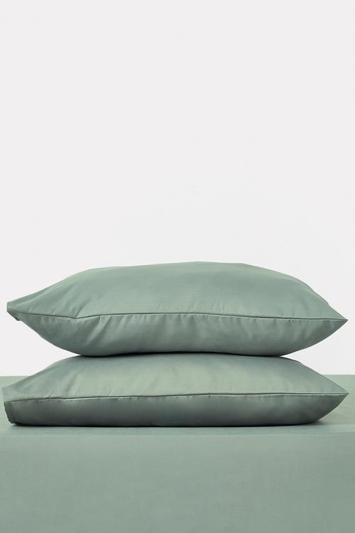 Recycled Microfibre Standard Pillowcase Set - Pistachio