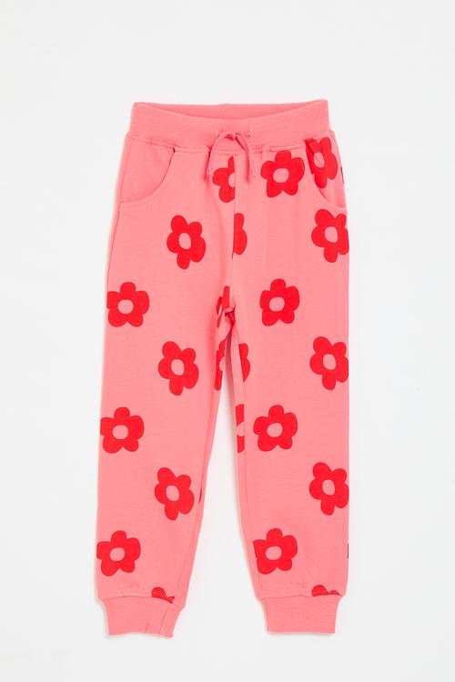 Printed jogger - pink/flowers