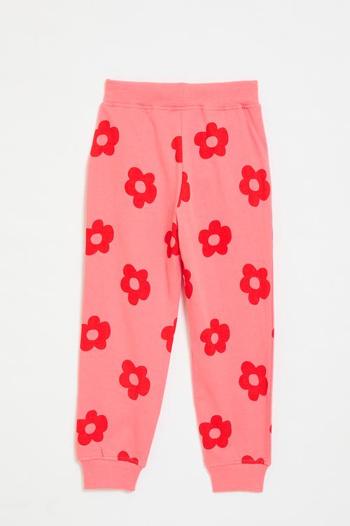 Printed jogger - pink/flowers