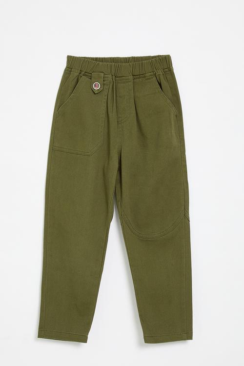 Elasticated waist pants - green