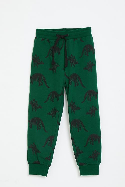 Printed jogger - emerald/dinos