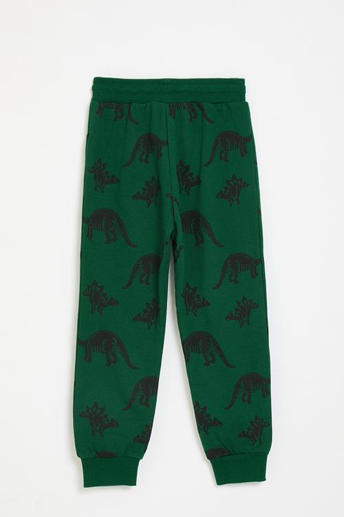Printed jogger - emerald/dinos