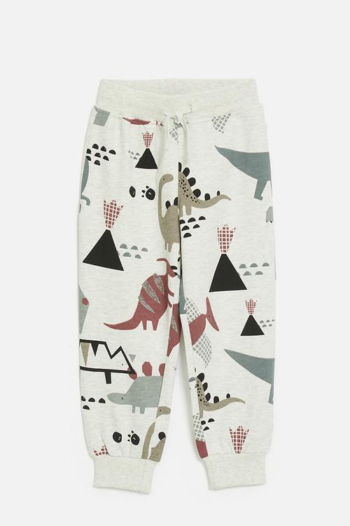 Printed joggers - ivory/dino