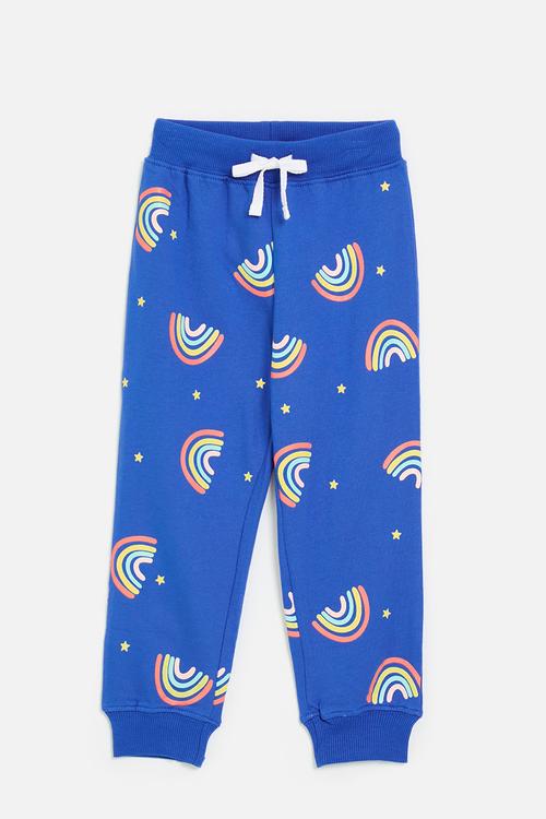 Printed joggers - royal blue/rainbows