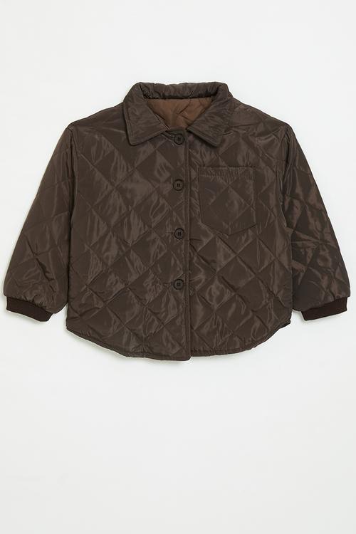 Quilted jacket - dark brown