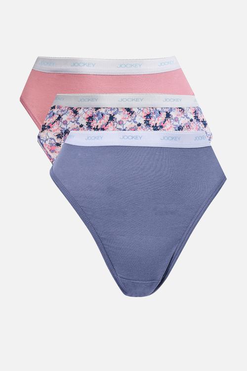 3 pk printed french cut -  floral/abstract