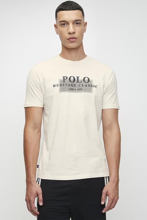 ELLIOT Printed Graphic Ss T-Shirt- Off White