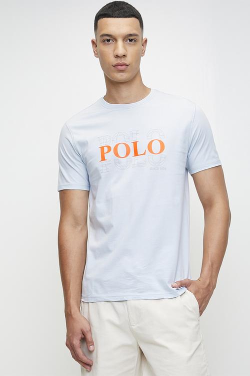BO Printed Graphic Ss T-Shirt - Light Blue