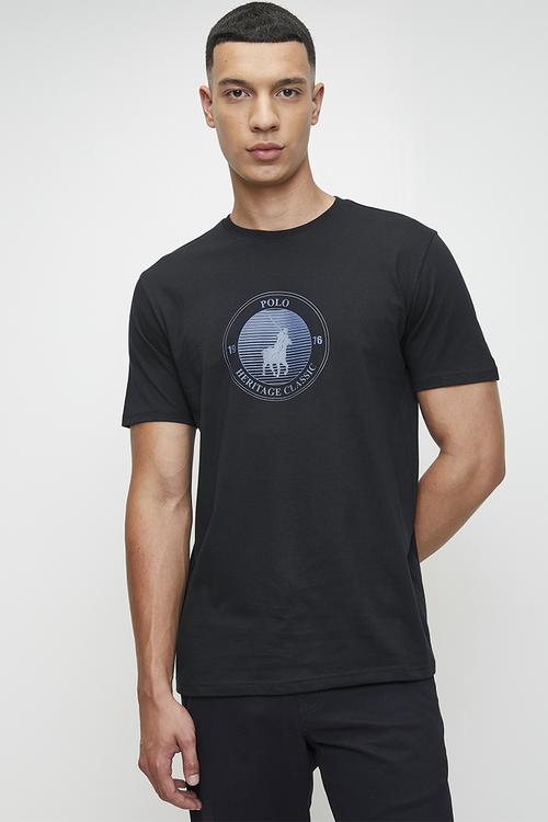BEN HD Print Ss T-Shirt - Navy