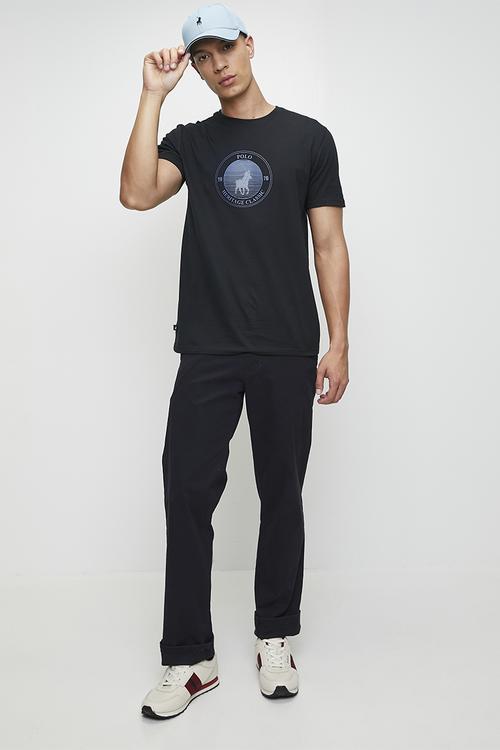 BEN HD Print Ss T-Shirt - Navy