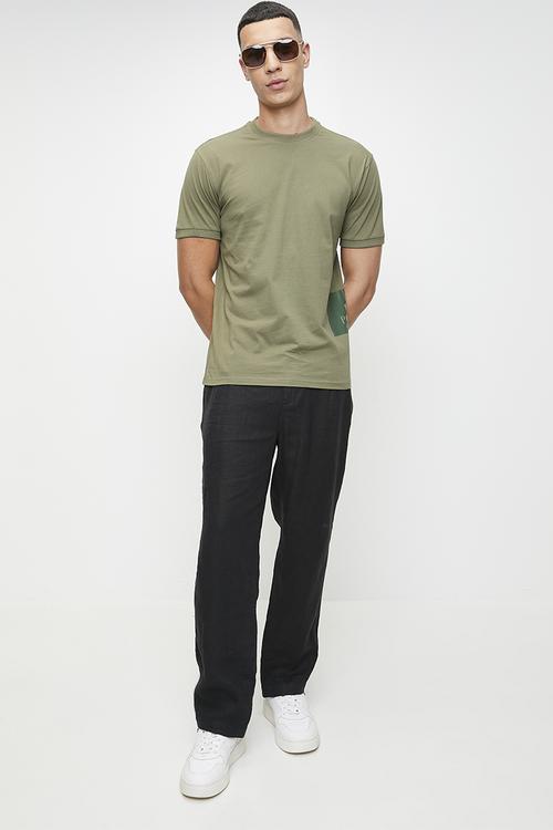 SIYABONGA  PJC SS SIDE LOGO TEE - OLIVE