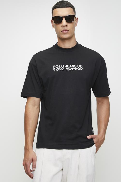 CLIFFORD PJC Ss Tilted Logo Tee - Black