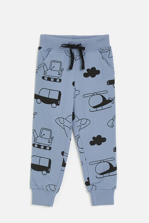 All-over printed jogger - light steel blue
