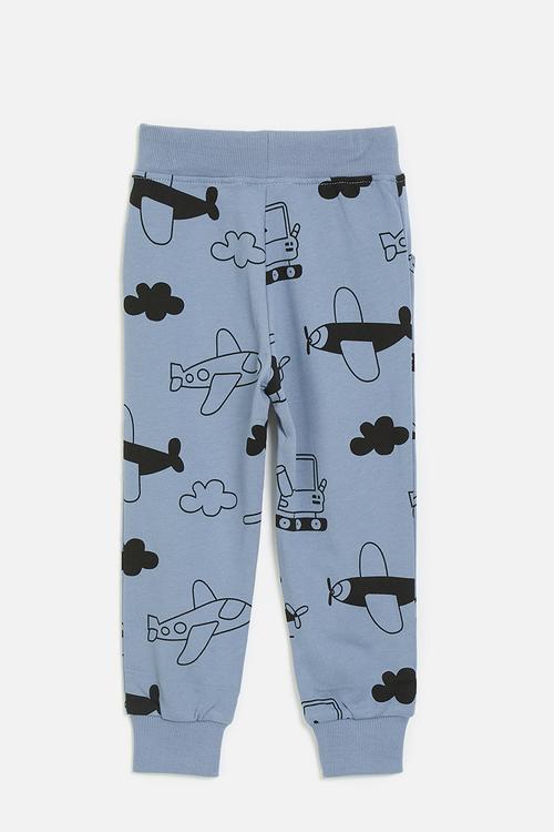 All-over printed jogger - light steel blue