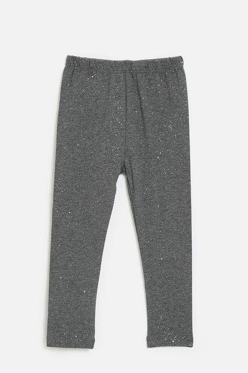 Glittered leggings - cool grey
