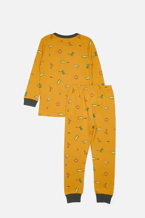 Printed pj set - dijon/navy