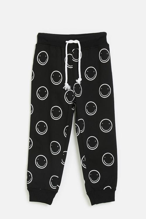 Smiley jogger - black/bubbles