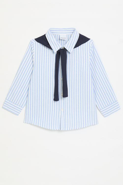 Striped shirt - light blue/white