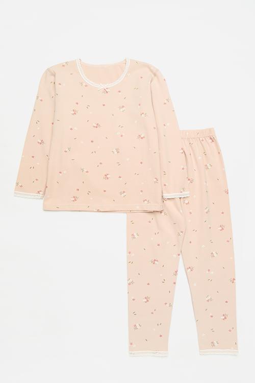 Printed pj set - dusty light pink
